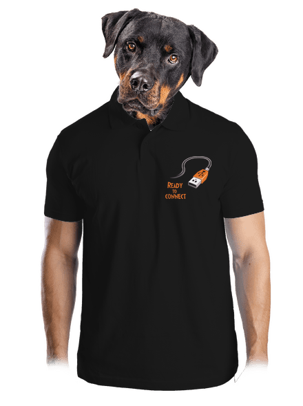 USB csatlakozás férfi pólóingek Black