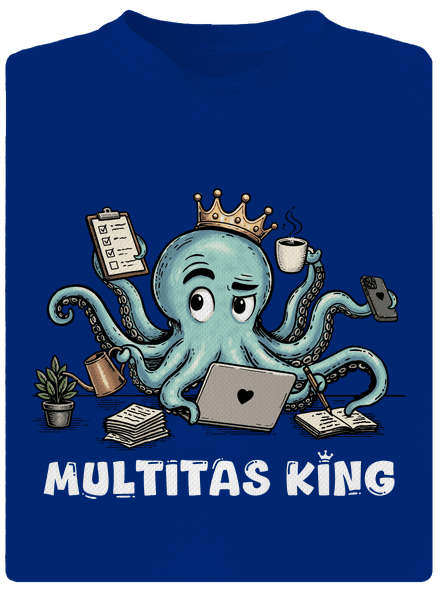 Multitas king férfi sportpóló Royal Blue Mal