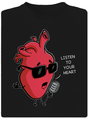 Listen to your heart gyerek sport póló Black