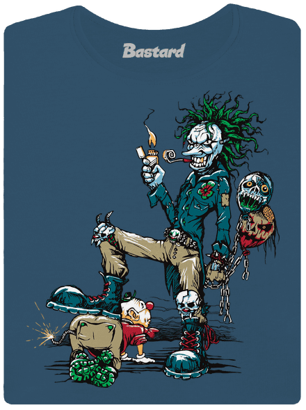 Evil clown prémium női póló Petrol Blue