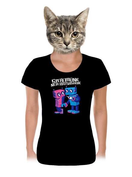 Robotok női póló Black