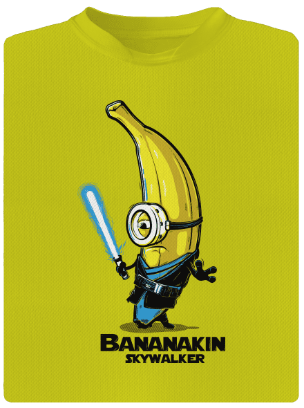 Bananakin Skywalker gyerek sport póló Neon Yellow