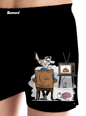 TV News férfi alsó nadrág Black