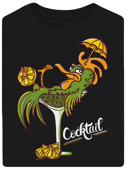 Cocktail unisex túlméretezett póló Black