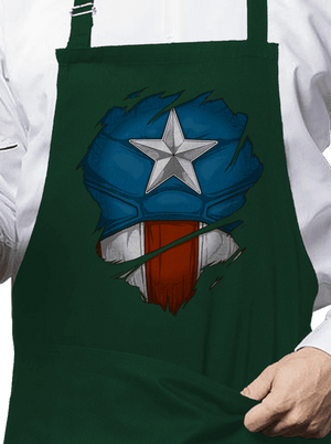 Captain inside kötény Bottle Green