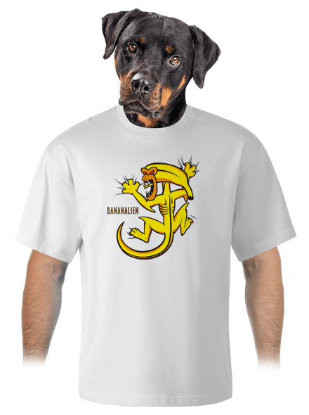 Bananalien unisex túlméretezett póló White