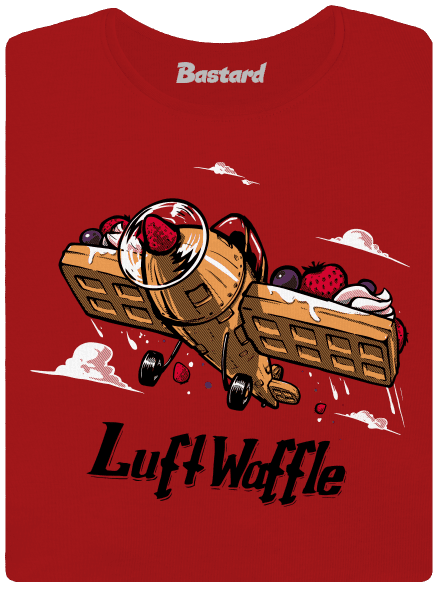 Luftwaffle prémium női póló Red Mal