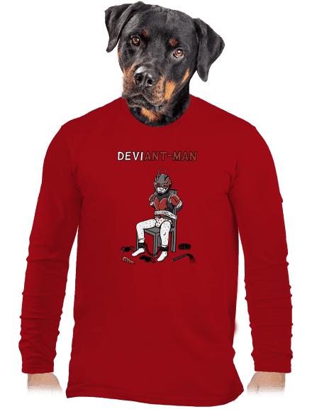 DeviAnt-man férfi hosszú ujjú póló Red
