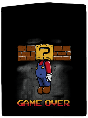 Game over cipzáras férfi pulóver Black