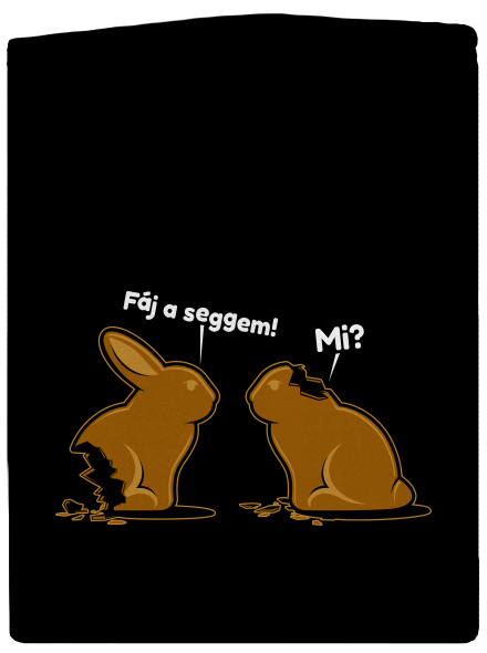 Fáj a seggem! cipzáras férfi pulóver Black