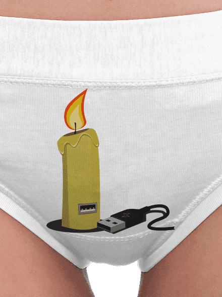 USB gyertya női bugyik White