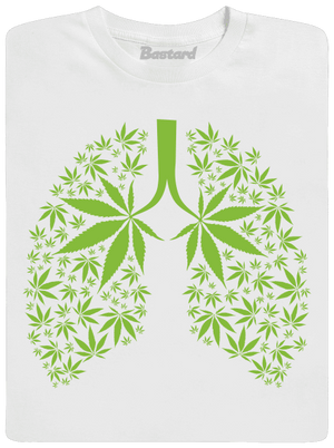 Gandzsa tüdő férfi hosszú ujjú póló White