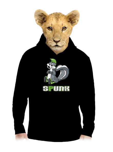 Spunk gyerek kenguruzsebes pulóver Black