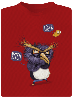 A pingvin nem repül férfi sportpóló Red Mal