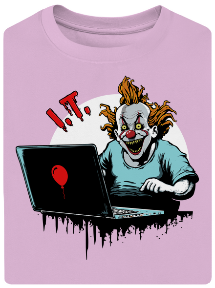 I.T. Clown unisex túlméretezett póló Orchid