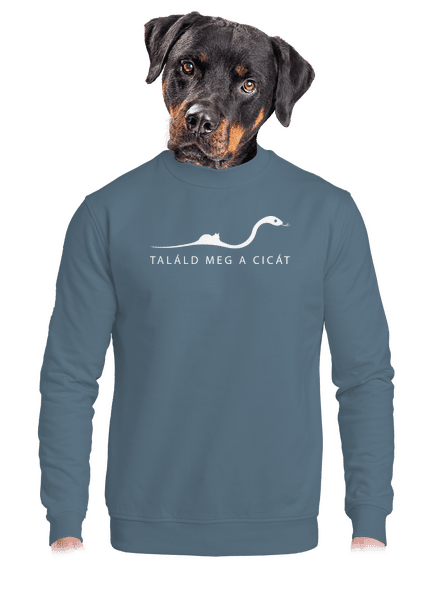 Találd meg a cicát unisex crewneck Nordic Blue