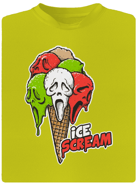 Ice Scream gyerek sport póló Neon Yellow