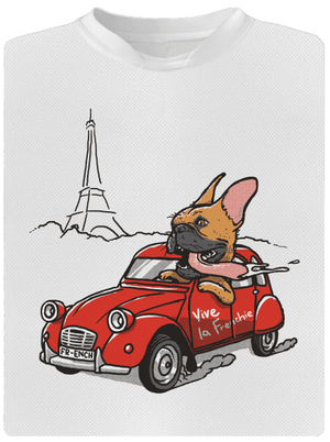 Francia buldog férfi sportpóló White