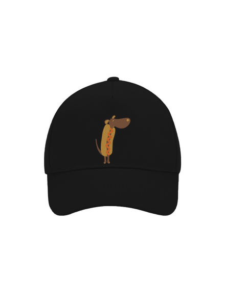 Hot dog baseballsapka Black