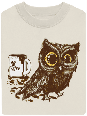 Koffeinfüggő bagoly unisex crewneck Off White