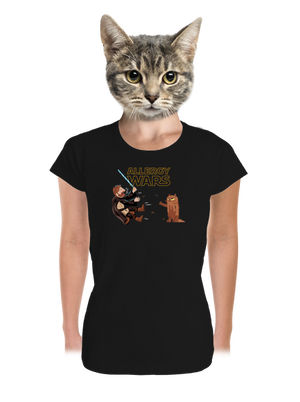 Allergy Wars prémium női póló Black