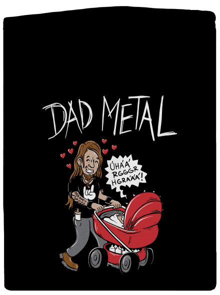 Dad metal cipzáras férfi pulóver Black