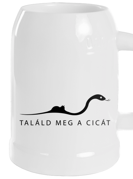 Találd meg a cicát söröskorsó White