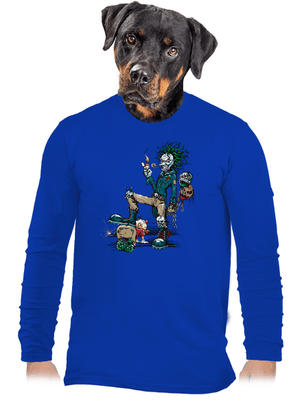Evil clown férfi hosszú ujjú póló Royal Blue