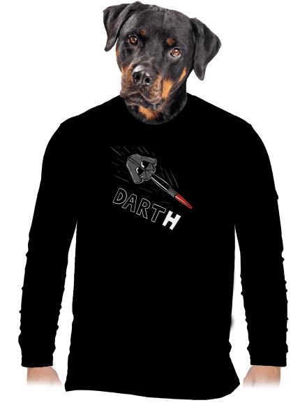 Dart(h) férfi hosszú ujjú póló Black
