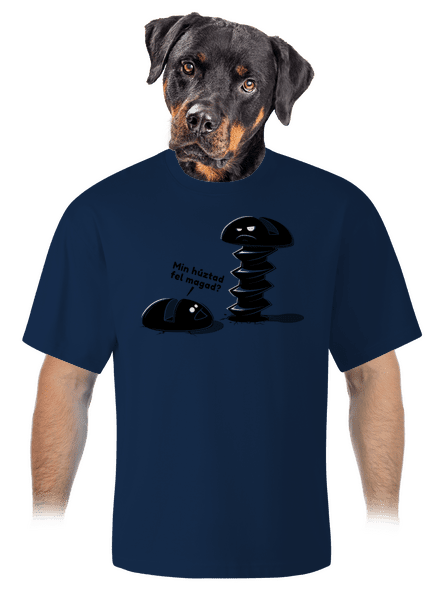 Felhúzva unisex túlméretezett póló Midnight Blue