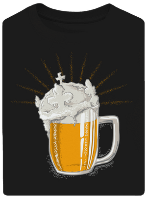 Sörkirály unisex túlméretezett póló Black