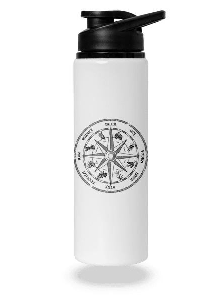 Alkoholos iránytű kulacs White