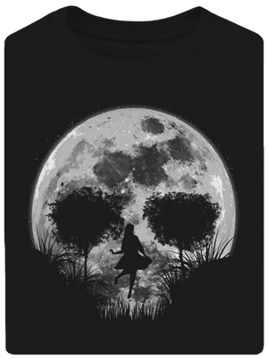 Halálos telihold unisex túlméretezett póló Black