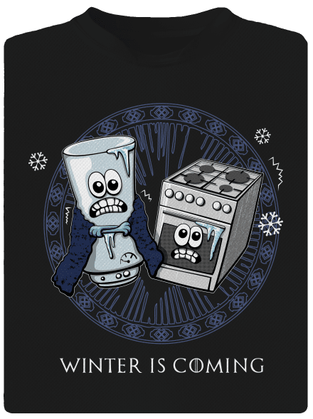 Winter is coming gyerek sport póló Black