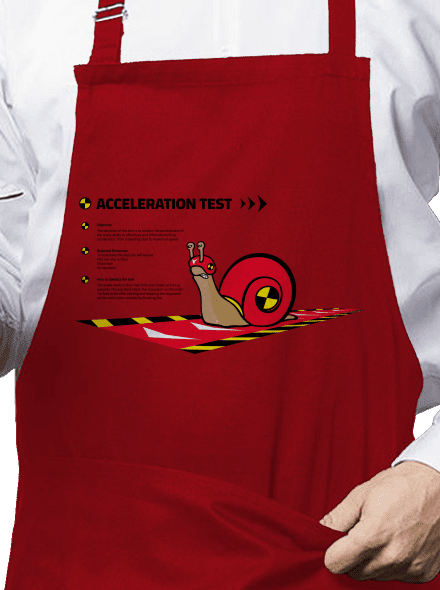 Snail test kötény Red