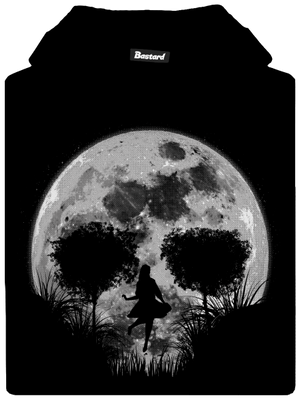 Halálos telihold gyerek kenguruzsebes pulóver Black