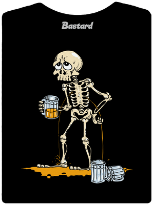 Csontváz és sör prémium női póló Black