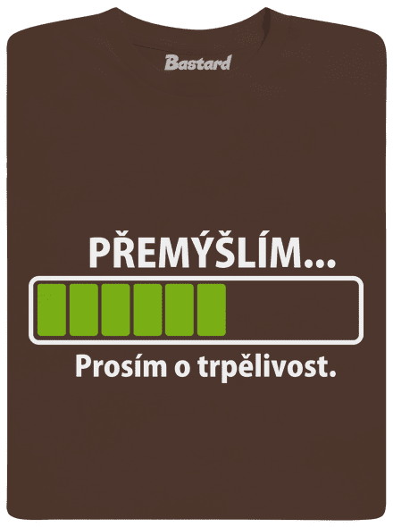 Gondolkodom férfi póló Brown