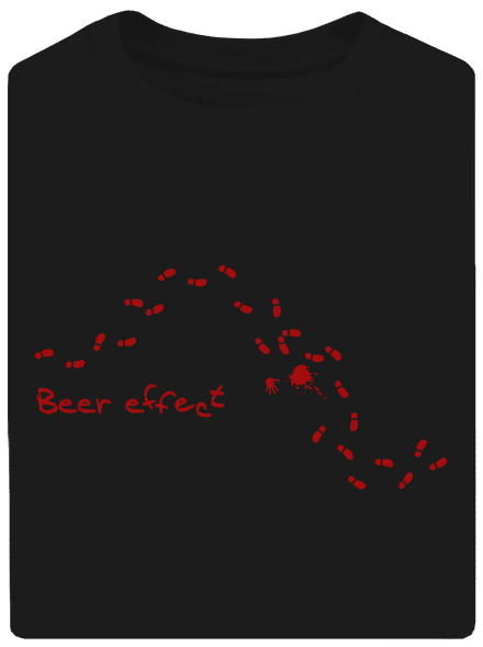 Beer effect unisex túlméretezett póló Black