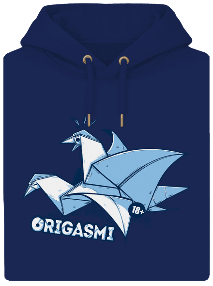 Origasmi unisex prémium pulóver Navy