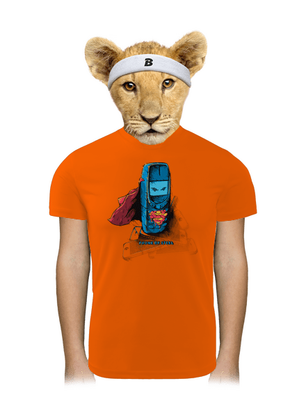 Mobiltelefon acélból gyerek sport póló Neon Orange