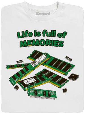 Memóriában tárolva férfi hosszú ujjú póló White