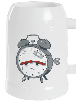 Ébresztőóra söröskorsó White