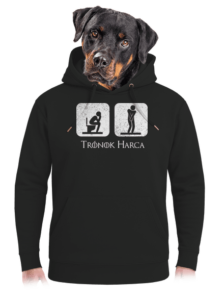 Trónok Harca unisex prémium pulóver Dark Black