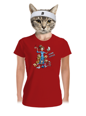 Anyukák home office női sportpóló Red Mal