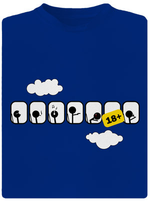 Repülőgép férfi sportpóló Royal Blue Mal