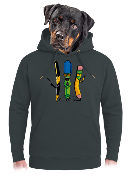 Az író banda unisex prémium pulóver Charcoal