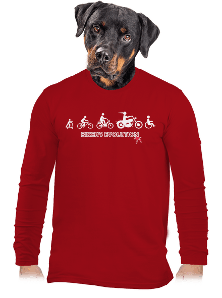 Bikers evolution férfi hosszú ujjú póló Red