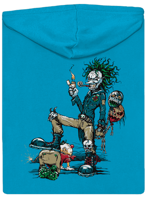 Evil clown cipzáras női pulóver Blue Atol