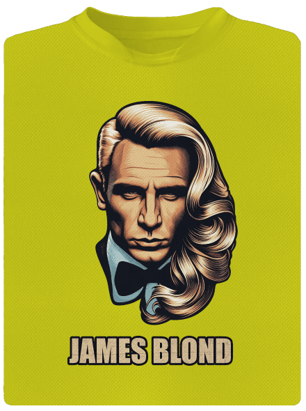 James Blond férfi sportpóló Neon Yellow